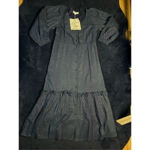 NWT Emerson Fry India Collection Lucy Lake Dot Dress Womens Sz XS CL3 MSRP $192